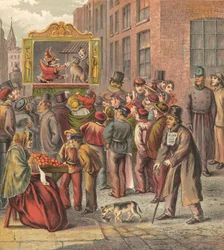 Punch-und-Judy-Show auf der Straße