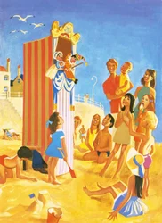 Punch-und-Judy-Show am Strand