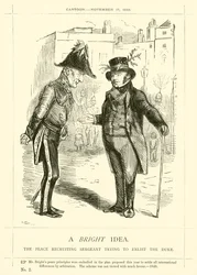Punch-Karikatur über John Bright: Eine helle Idee