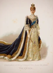 Königin Alexandra in ihrem Krönungsornat