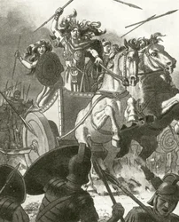 Königin Boadicea in ihrem Streitwagen