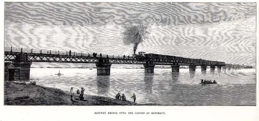 Eisenbahnbrücke über den Ganges bei Rajghaut
