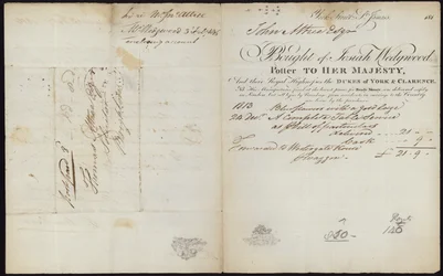 Quittung ausgestellt von Josiah Wedgwood