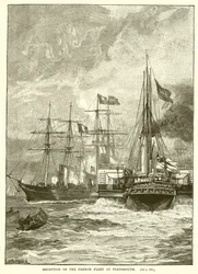 Empfang der französischen Flotte in Portsmouth