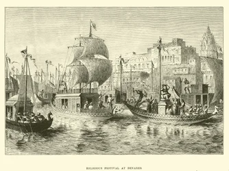 Religiöses Fest in Benares