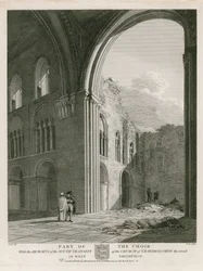 Überreste des südlichen Querschiffs der Kirche St. Bartholomew the Great