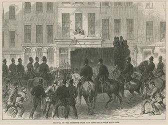 Verlegung der Fenian-Gefangenen vom Gerichtsgebäude an der Bow Street
