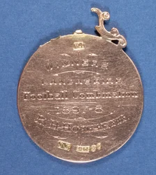 Rückseite einer Preston North End Football Club Medaille, 1897-98