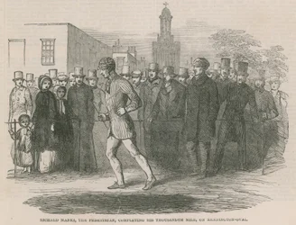 Richard Manks, der Fußgänger, beendet seine tausendste Meile auf dem Kennington Oval