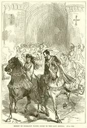 Robert von der Normandie wirbt um die Dame Sibylla