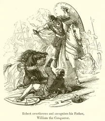 Robert stürzt und erkennt seinen Vater, Wilhelm den Eroberer