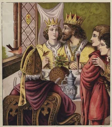 Robins Weihnachtslied (Farblithografie)