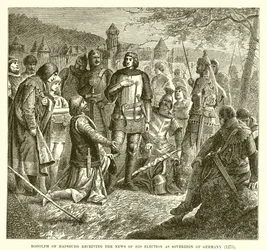 Rudolf von Habsburg erhält die Nachricht von seiner Wahl zum Herrscher von Deutschland (1273)