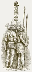 Römische Soldaten, Illustration für Geschichte Englands von H. O. Arnold-Forster, veröffentlicht 1897