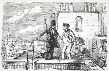Dächer, Illustration aus Punch