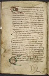 Königlich 13. A.XI, f.79v Menschliche Gesichter in Initialen, De temporum ratione, Beda der Ehrwürdige