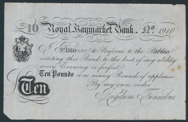 Royal Haymarket Bank, scherzhafte Theaterbanknote