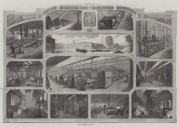 Königliche Waffenfabrik in Enfield (Stich)