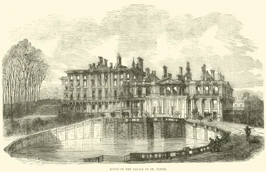 Ruinen des Palastes von Saint-Cloud, Oktober 1870