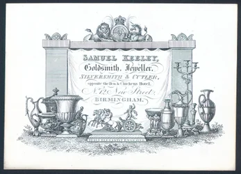 Samuel Keeley, Goldschmied, Juwelier, Silberschmied & Messerschmied, Visitenkarte