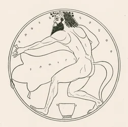 Satyr und Weinschlauch