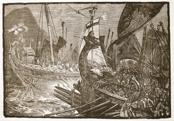 Seeschlacht zwischen Ptolemaios und Demetrios Poliorketes vor Salamis