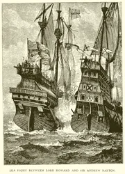 Seeschlacht zwischen Lord Howard und Sir Andrew Barton