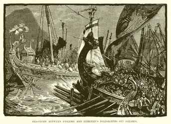 Seeschlacht zwischen Ptolemaios und Demetrios Poliorketes vor Salamis