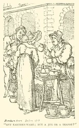 Verkäufer von Töpferwaren (Holzschnitt)