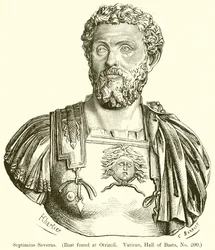 Septimius Severus (Büste gefunden in Otricoli. Vatikan, Halle der Büsten, Nr. 290)