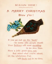 Blasebalg, Weihnachtskarte
