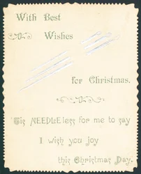 Nähnadeln, Weihnachtskarte