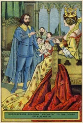 Shakespeare liest Macbeth am Hof von Elisabeth