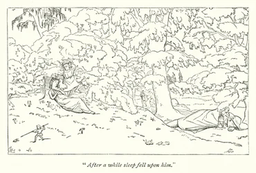 Ein Sommernachtstraum; Titania schläft (Stich)