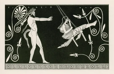 Silen schwingt Jungfrau (Gravur)