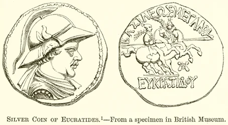 Silbermünze von Eucratides