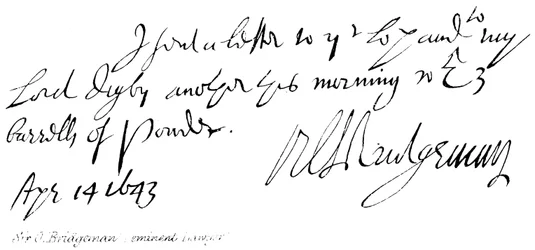 Sir O Bridgeman, bedeutender Anwalt