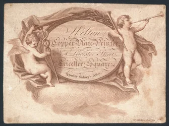 Skelton, Kupferplatten-Drucker, Visitenkarte