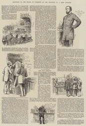 Skizzen im Unterhaus bei der Wahl eines neuen Sprechers (Gravur)