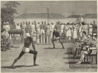 Skizzen mit einem einheimischen Regiment aus Bombay