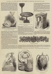 Gesellschaft der Künste, ausgewählte Beispiele britischer dekorativer Kunst (Gravur)