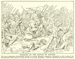 Sokrates in der Schlacht von Potidiae