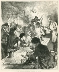 Suppenküche für arme Juden in Spitalfields, London