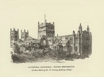 Southwell Kathedrale, vor der Restaurierung