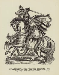 St. Andreas und die geflügelte Schlange (Stich)