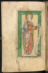 Hl. Johannes mit einem Rahmen in Grün
