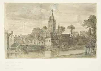 St. Mary Redcliffe Kirche von Redcliffe Back (mit Feder- und Tintenzeichnung eines Löwen auf der Rückseite)