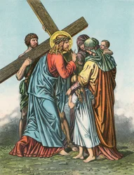 Station VIII Christus tröstet die Frauen von Jerusalem, die über ihn weinten