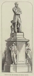 Statue von Mr. John Cockerill in Seraing, Belgien (Gravur)