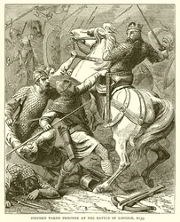 Stephen wird in der Schlacht von Lincoln gefangen genommen, 1139